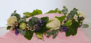 Wedding Bridesmaids floral crown - purple and blush pink