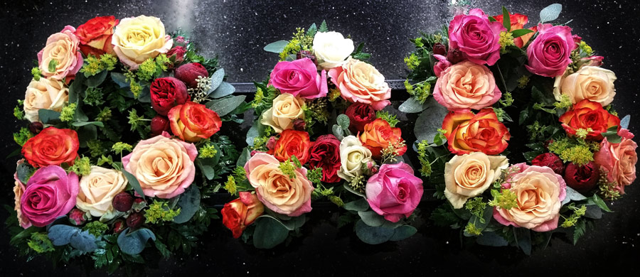 Loose flower floral letters - roses