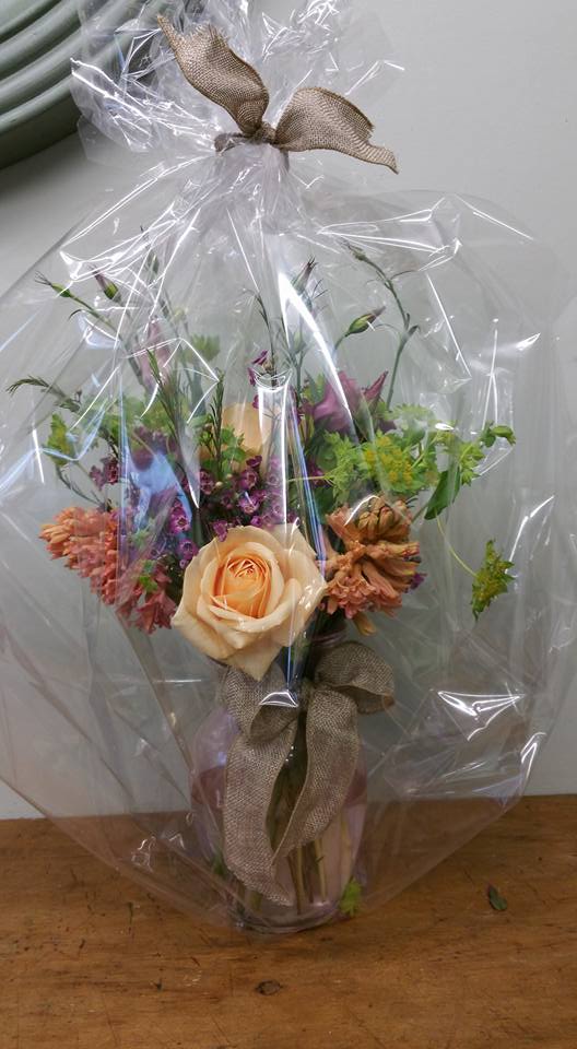 Gift bouquet wrapped