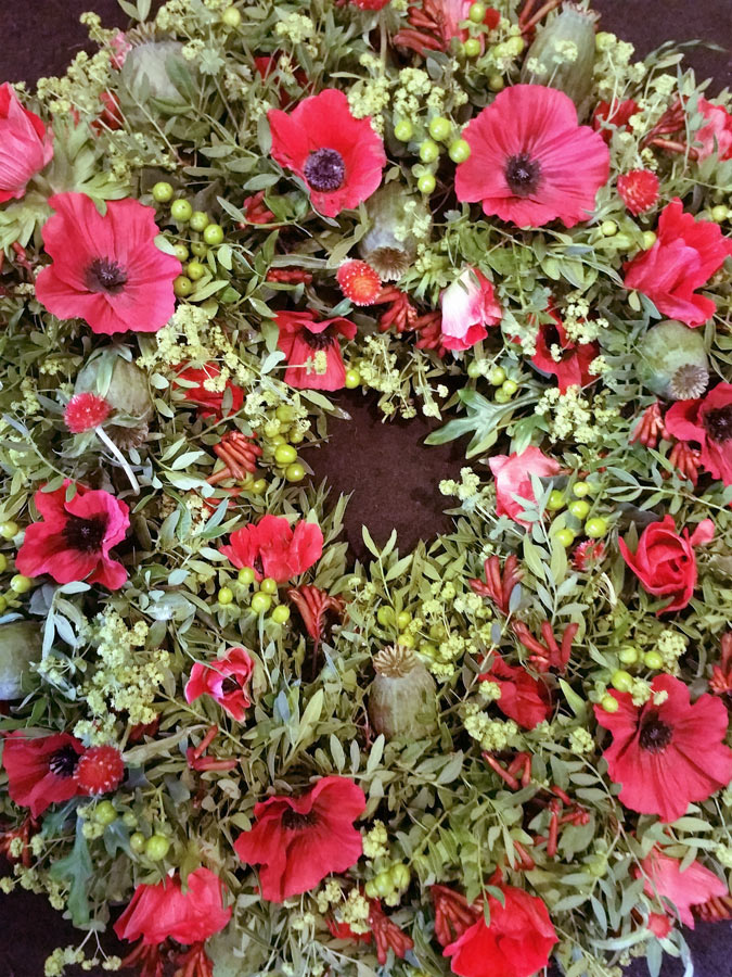 18-inch-rememberance-day-wreath-made-with-mix-of-silk-and-cut-flowers-detail-funeral-events