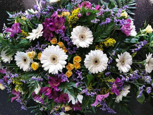Funeral flowers and tributes
