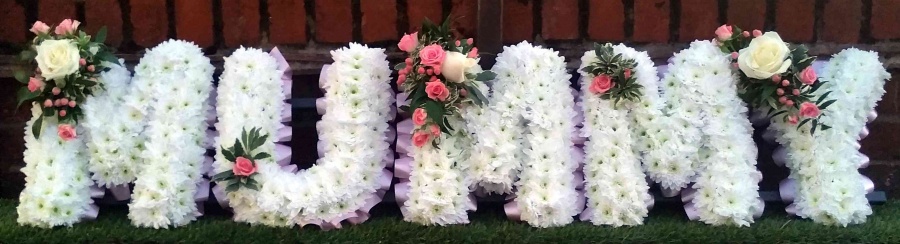 Funeral tribute Based Floral Letters - Mummy