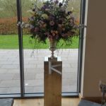Pedestal Flowers in Ceremony Room - Millbridge Court - March 2017