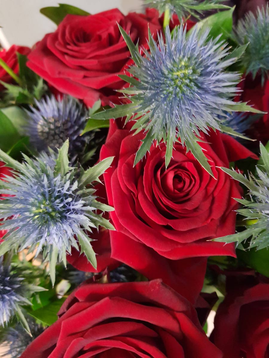 The Red Dozen - bouquet close-up