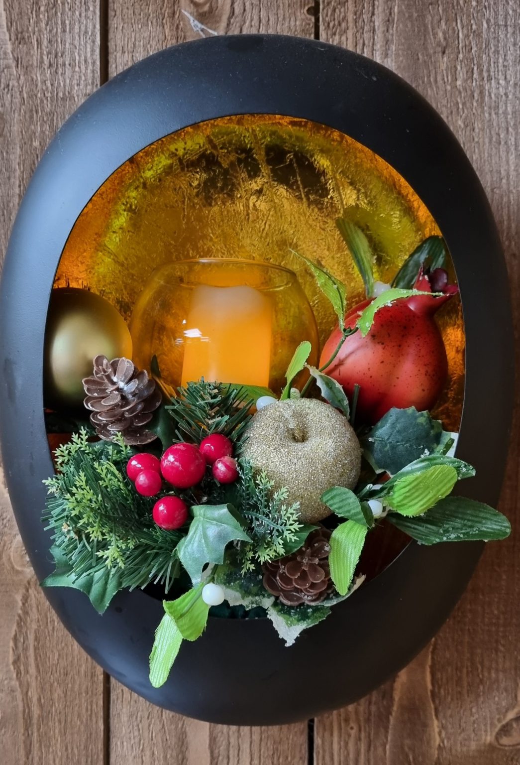 Large Xmas Marrackech Egg with Candle